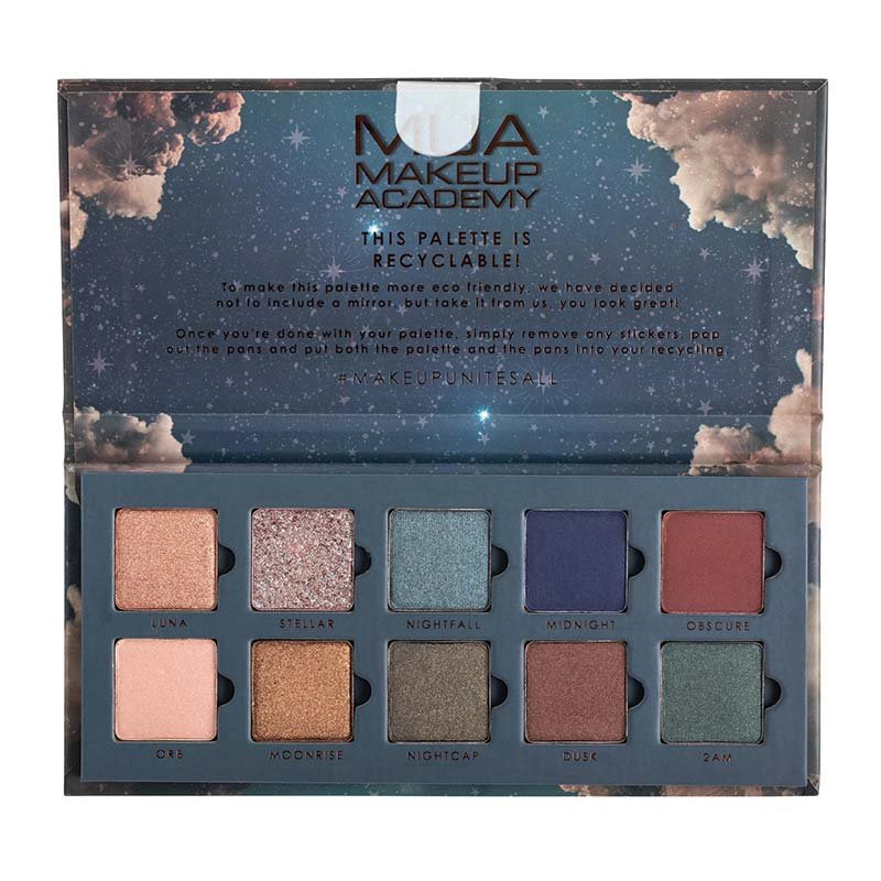 MUA NOCTURNAL 10 SHADE PAPER EYESHADOW PALETTE MUA NOCTURNAL 10 SHADE PAPER EYESHADOW PALETTE